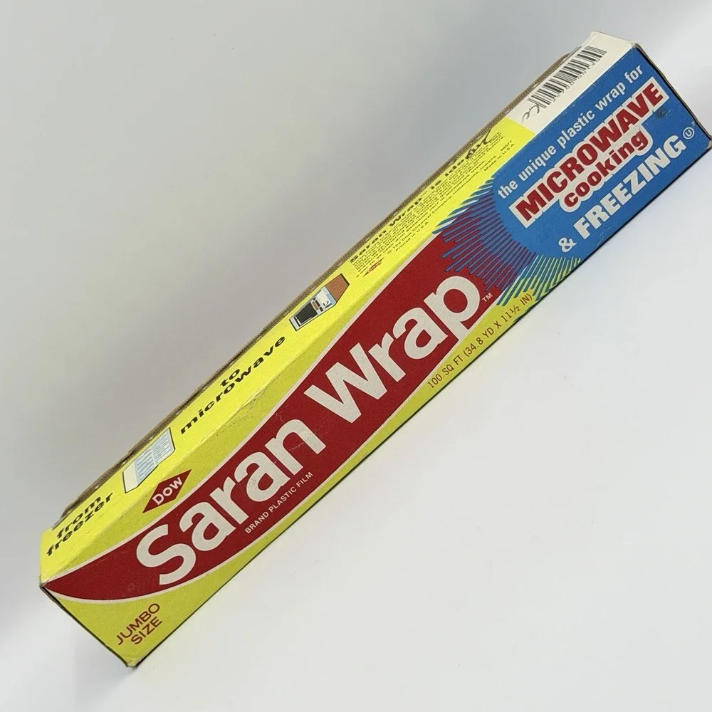 VTG 1980s Dow Saran Wrap Jumbo NOS Plastic Film Microwave Freezer Movie Prop